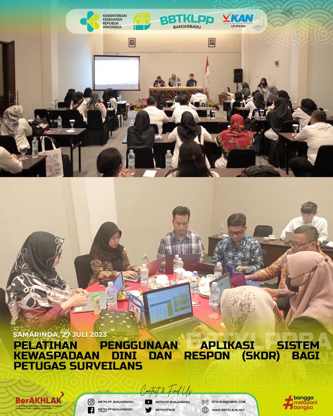 Pelatihan Penggunaan Aplikasi Sistem Kewaspadaan Dini dan Respon (SKDR) Bagi Petugas Surveilans